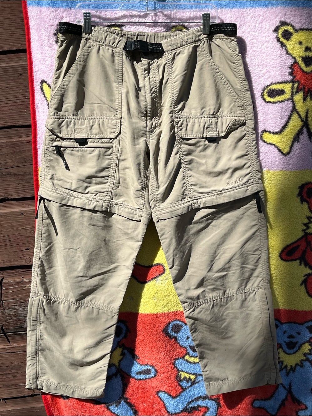 Men's Convertible Cargo Chino Pants in Khaki
